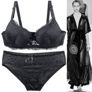 Set di <span class=keywords><strong>Reggiseno</strong></span> in Pizzo Sexy Gotico di Lusso per Taglie Forti, Completo Intimo Femminile - Product Image 3