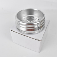 Bol à chicha moderne en aluminium finition miroir avec support à charbon pour accessoires de fumage de chicha