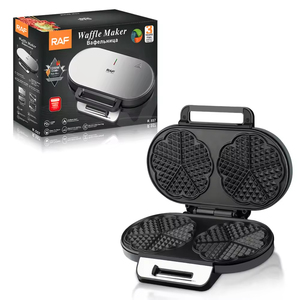 Temperature Control Stainless Steel Panel Heart <b>Waffle</b> <b>Maker</b> Non-Stick Double <b>Waffle</b> <b>Maker</b> - Product Image 4