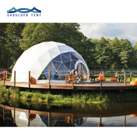 Igloo — tente en pvc étanche 6m, kit de tente géomantique, dôme pour glamping, avec poêle et jack