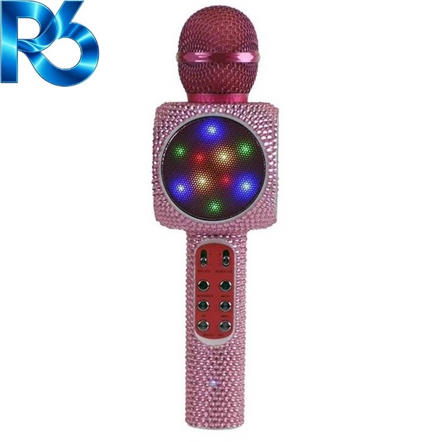 Microphone Karaoke Portable Condenser Echo Handheld Mic Wireless Microphone for Mobile Phone Family KTV Singing