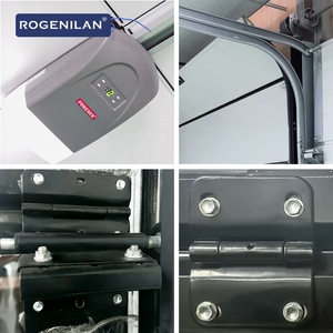 Portes <span class=keywords><strong>de</strong></span> <span class=keywords><strong>garage</strong></span> sectionnelles américaines Rogenilan, modernes, sécurisées, en acier et aluminium, imitation bois, Puerta <span class=keywords><strong>Garage</strong></span> - Product Image 3