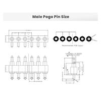 Sondes à contact à ressort à courant élevé, connecteur mâle/femelle à 6 broches à angle pour l'électronique grand public