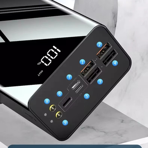 เครื่องชาร์จพกพาสำหรับเดินทางกลางแจ้งแบบ USB ความจุสูง 4 พอร์ต 50000mah พาวเวอร์แบงค์ 40000mah 30000mah สำหรับแล็ปท็อป พร้อมไฟส่องสว่าง - Product Image 5