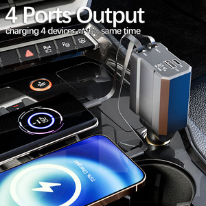 Caricabatterie da auto a ricarica rapida 4 in <span class=keywords><strong>1</strong></span> con adattatore USB tipo C adattatore professionale per accendisigari per auto - Product Image 2