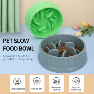 Grosir Pabrik Logo khusus plastik tidak tumpah mangkuk makanan anjing mangkuk pengumpan lambat hewan peliharaan - Product Image 2