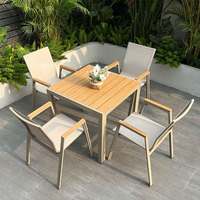 Fauteuil d'extérieur en textilène avec accoudoirs en aluminium WPC, résistant aux intempéries, pour hôtel, villa, café - Fournisseur direct usine