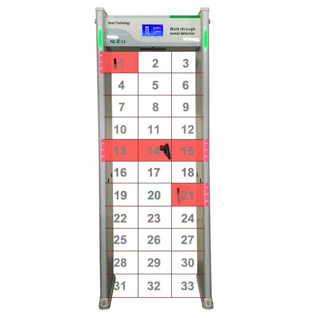 6/11/18/33 Zone Walk Through Security Metal Detector Gate Intelligent Body Screening Archway Detection Equipment