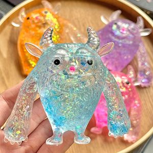 Funny Little Bull Monster Maltose Squeezable Stress-relief <b>Squishy</b> Slow-rebound Rubber Toy for Kids - Product Image 3