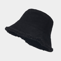 Chapeaux Bob en Velours Côtelé Doublés Polaire à Large Bord, Brodés sur Mesure, pour Hommes et Femmes, Vente en Gros