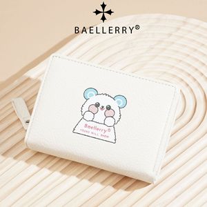 Baellerry <b>Cute</b> <b>Bear</b> Short Wallet Card Holder 6 Inch Black Anime Cartoon Design For Women Everyday Use - Product Image 2