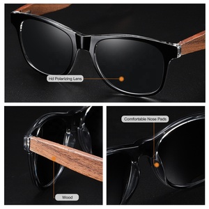 Yvan-gafas de sol de madera de bambú con logotipo personalizado, montura de PC, 2021 - Product Image 3