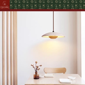 Lampe en travertin GOLDKING pour chambre et salle à manger, pierre beige naturelle avec insert en bois naturel, OEM ODM - Product Image 3