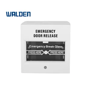 White Emergency Door Release Exit Button Glass Break Fire Alarm System for Access Control System Exit Button