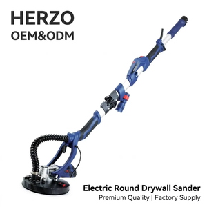 <span class=keywords><strong>Ponceuse</strong></span> orbitale électrique 710W pour cloisons sèches avec vitesse variable, éclairage LED 7W et 2 bandes de ponçage pour le bricolage - Product Image 1
