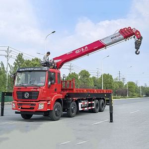 Grúa hidráulica Dongfeng de 14 toneladas con pluma recta montada en camión y cabina de operador - Solución de transporte de equipo pesado - Product Image 3