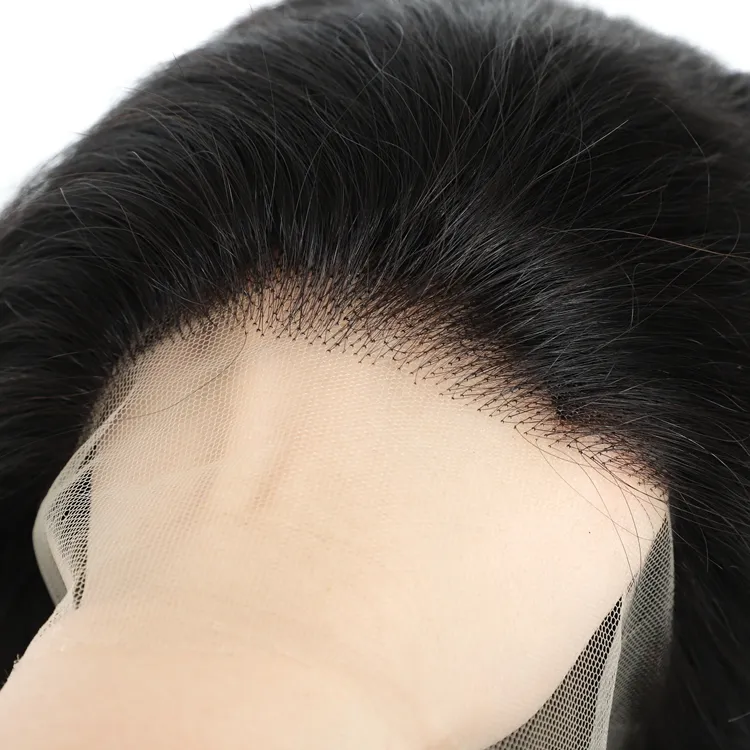Uzun saç 40 inç şeffaf İsviçre dantel kapatma peruk vurgulamak insan saçı kemik ipeksi düz dalga hd tam swiss dantel ön peruk