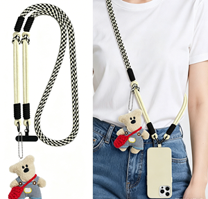 Small Horse Phone Lanyard Adjustable Woven Polyester Trendy <b>Rope</b> Luxury Pendant Anti-loss Mobile Phone <b>Chain</b> Hook ID Card Holder - Product Image 4