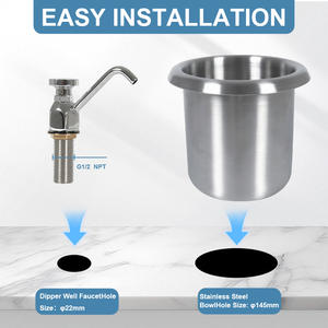 Robinet de comptoir commercial moderne pour bar de café, avec débit de 0,4 GPM, montage sur plan, monocommande, pour lavabo de service alimentaire - Product Image 2