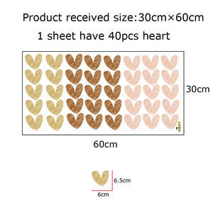 Pegatinas de pared de corazón extraíbles para niños, decoración de habitación de bebé, calcomanías de pared para guardería, regalo para niñas, gran oferta - Product Image 6