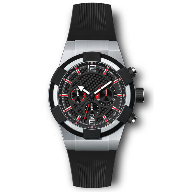 316l Stainless Steel Luxury Silicone Famous Designer Brand Quartz Custom Sport Watch for Men Waterproof