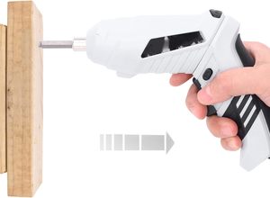 AKX Kit de <span class=keywords><strong>tournevis</strong></span> <span class=keywords><strong>électrique</strong></span> portable 3.6V ABS blanc multi-usage avec interface USB pour le vissage - Product Image 6