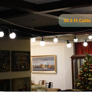 Guirlande lumineuse G50 incassable, étanche IP67, lumières suspendues pour jardin, véranda, patio, camping, fête - Product Image 4