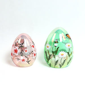 زينة بيض زجاجية منفوخة يدويًا، مستلزمات حرفية لعيد الفصح، بيض عيد الفصح اصطناعي، ديكورات منزلية - Product Image 2
