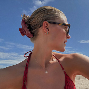French Retro Polka Dot <strong>Hair</strong> Claw Large Red Blue Black <strong>Burgundy</strong> Updo Clip Instagram Fashion <strong>Hair</strong> <strong>Accessories</strong> - Product Image 2