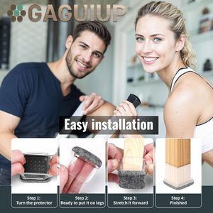 Protectores de Patas de Silla de Silicona con Acolchado de Fieltro - Protegen las Patas de los Muebles y los Pisos, Hechos en China, Enviados por Correo - Product Image 6