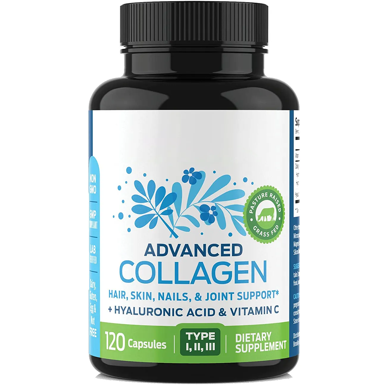 Advanced Collagen Supplement, Hyaluronic Acid and Vitamin C - Anti Aging Joint Formula - Boosts Hair, Nails and Skin Health