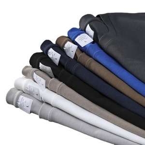 Camiseta de Verano Casual para Hombre, 100% Algodón, Tejido de Punto, Manga Corta, 280g, Color Sólido, Marca de Moda, Corte Holgado, Estampado Digital - Product Image 1