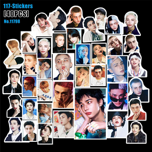 สติกเกอร์กระดาษตกแต่งกระเป๋า<span class=keywords><strong>กรรม</strong></span>ทำจากกรรมของเด็กหลงทางกลุ่มไอดอลเคป๊อป40ชิ้น/เซ็ต - Product Image 4