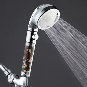 バスルームシャワー調節可能なジェットシャワーヘッド節水高圧陰イオンフィルターシャワーヘッド高圧