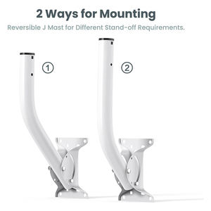 JH-Mech-Mât en J réversible, 2 paquets, montage polyvalent et résistant, large compatible, solidement fixé, <span class=keywords><strong>antenne</strong></span> J-pole en métal résistant aux intempéries - Product Image 2