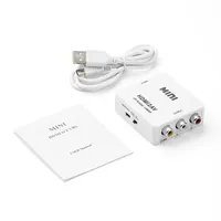 Adaptateur HDMI vers AV RCA Convertisseur HDMI MINI Box RCA AV CVSB LR Vidéo Composite AV Scaler Converter Pour PC HDTV Projecteur