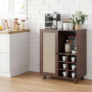 Credenza con Bar per Vini da 34 Pollici, Mobile Buffet con Ripiani per Soggiorno - Product Image 3