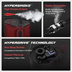 Nouvelle machine à fumée électrique automobile AutoLine Pro |   Détecteur de fuite de fumée HYPERSMOKE EVAP pour test de vide dans les véhicules - Product Image 5