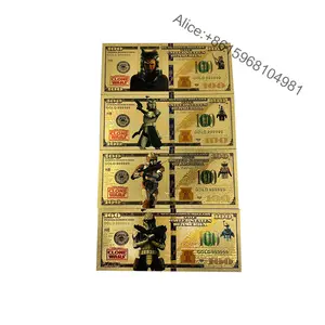 अमेरिका मूवी कैरेक्टर स्टार-वार्स गोल्ड बैंकनोट कार्ड यूएस 100 डॉलर नोट सुपर हीरो गोल्डन टिकट प्रशंसकों के उपहार के लिए