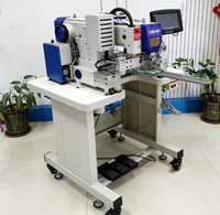 Nouvelle machine à coudre industrielle à plat avec moteur, à taille élastique, point surjet à une aiguille, commande informatisée pour pantalons