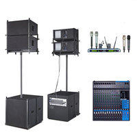 Système Audio Professionnel Actif d'Extérieur 3 Voies à Gamme Complète avec Module Amplificateur DSP et Caisson de Basses de 18 Pouces Alimenté
