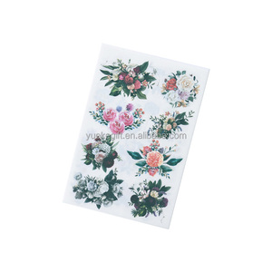 Personalizzato fiore strofinare sul trasferimento adesivo forniture scrapbook sticker fabbrica a secco di trasferimento peel off adesivi - Product Image 3