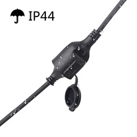 Câble d'alimentation CA en caoutchouc H05RR-F noir de 2 m, norme européenne VDE, 16 A, pour appareils électroménagers, indice de protection IP44, extrémité femelle 3 broches Schuko 250 V
