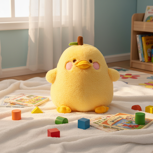 Peluche Canard Mignon Super Doux en Coton PP, Design Petite <span class=keywords><strong>Poire</strong></span>, Compagnon de Sommeil pour Enfants, Oreiller à Câliner pour Filles de 7 à 14 Ans - Product Image 1