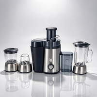 Blender Juicer Sayuran Multifungsi 4-in-1 Mulut Lebar, Penggiling Daging, Pengolah Makanan, dan Pembuat Jus Buah Segar Komersial