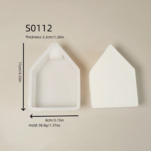 S0112 Ins Family Home Decor 3D Silicone Cupcake Mold Six Ins <b>House</b> Candlestick Ornaments Packed in Bag Made of Plaster - Product Image 3