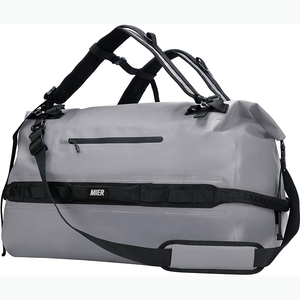 Free sample Custom Logo <b>Large</b> <b>Storage</b> PVC Waterproof Sport Duffle <b>Bag</b> for Unisex Durable Straps Handles for Camping Black Color - Product Image 5