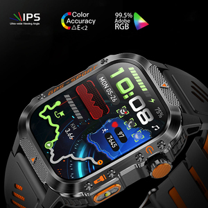 Montre connectée sportive GPS DSM11 HT36 avec écran IPS HD de 2,01 pouces, étanche, pour l'extérieur, boîtier en acier inoxydable, lampe torche LED, moniteur de fréquence cardiaque - Product Image 5