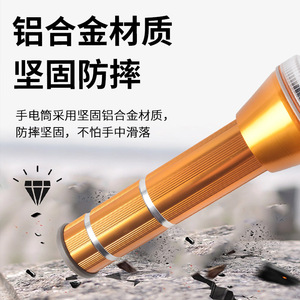 LED <b>Rechargeable</b> <b>Flashlight</b> Aluminum Alloy 8 Shape Dual Port Charging Outdoor Emergency Lighting - Product Image 2