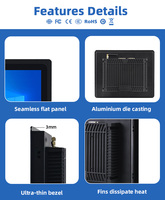 Moniteur à écran tactile de qualité industrielle durable et fiable avec affichage capacitif à 10 points Conception à cadre ouvert